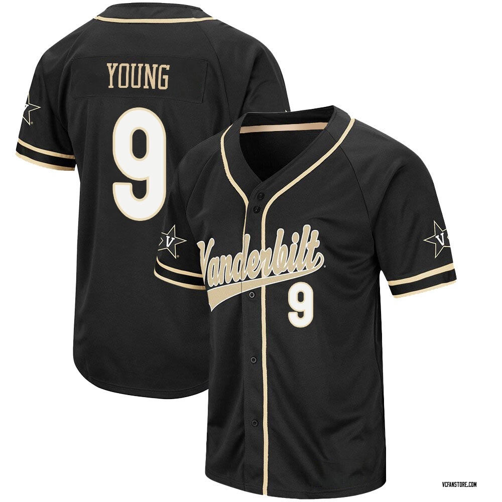 Men's Carter Young Vanderbilt Commodores Replica Colosseum Baseball Jersey  - Black