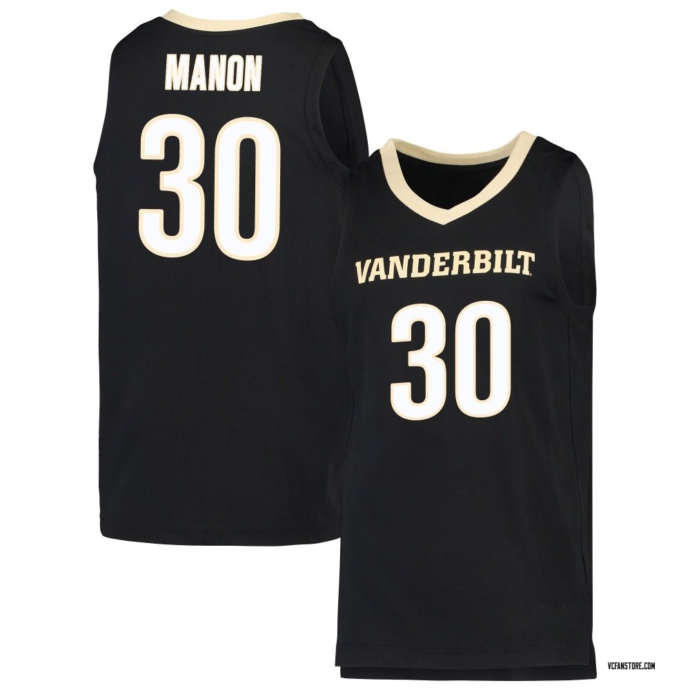 Men's Chris Manon Vanderbilt Commodores Replica Basketball Jersey - Black