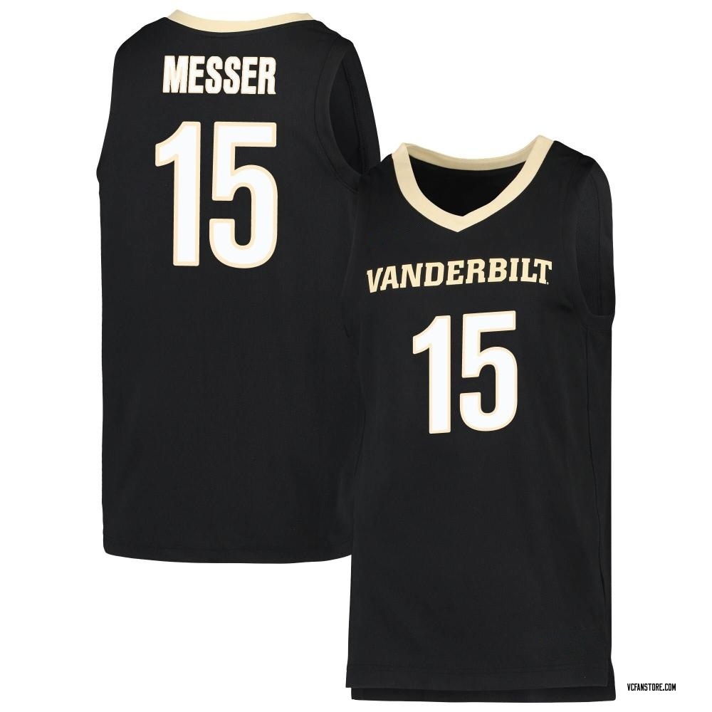 Men's Coleson Messer Vanderbilt Commodores Replica Basketball Jersey - Black
