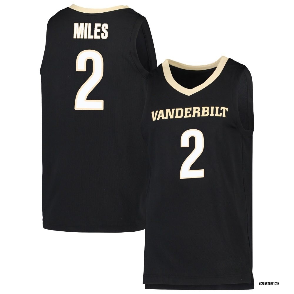 Men's Duke Miles Vanderbilt Commodores Replica Basketball Jersey - Black