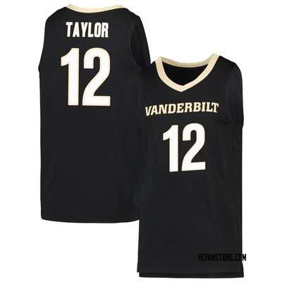 Men's Evan Taylor Vanderbilt Commodores Replica Basketball Jersey - Black