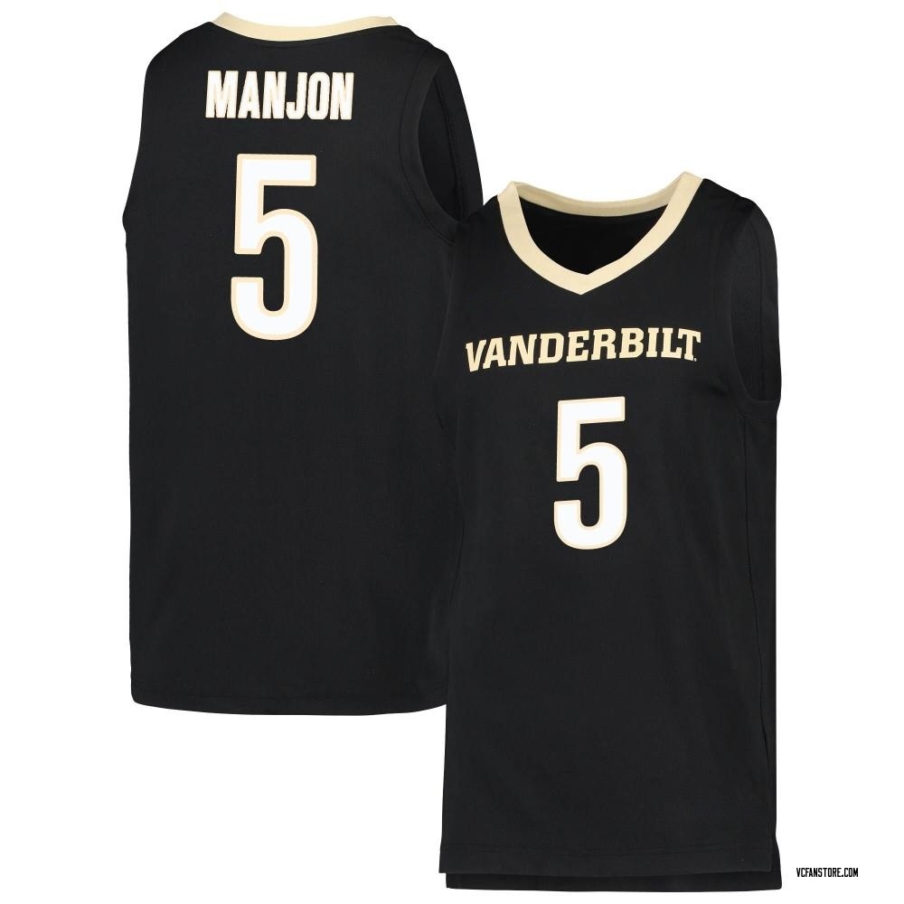 Men's Ezra Manjon Vanderbilt Commodores Replica Basketball Jersey - Black