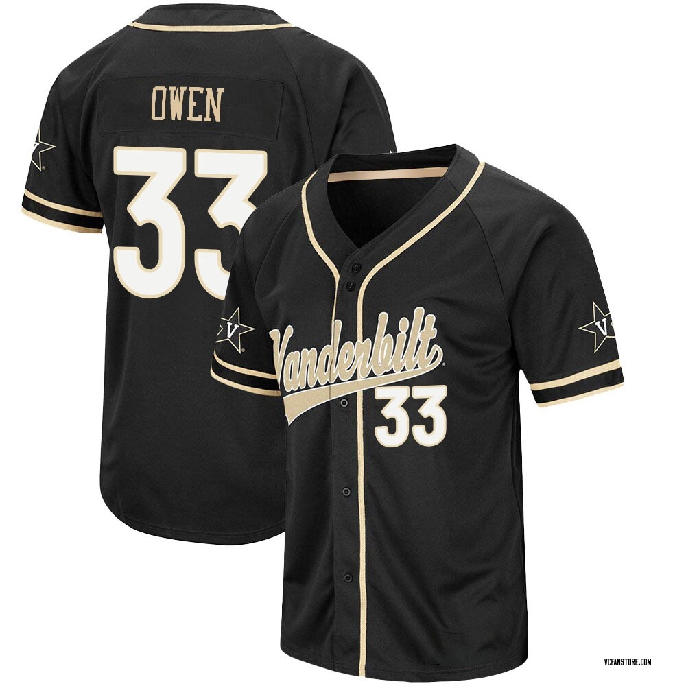 Men's Hunter Owen Vanderbilt Commodores Replica Colosseum Baseball Jersey - Black