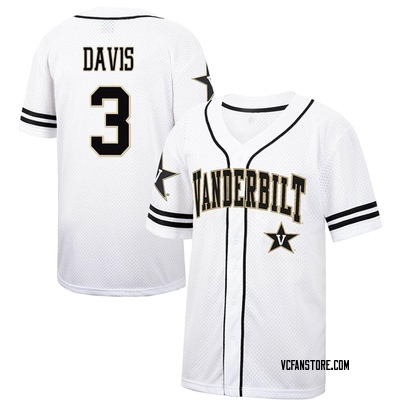 Men's Jayden Davis Vanderbilt Commodores Replica Colosseum Free Spirited Baseball Jersey - White/Black