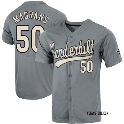 Men's Kyle Magrans Vanderbilt Commodores Replica Full-Button Baseball Jersey - Charcoal