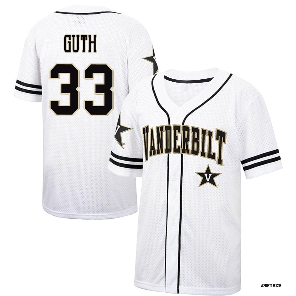 Men's Luke Guth Vanderbilt Commodores Replica Colosseum Free Spirited Baseball Jersey - White/Black