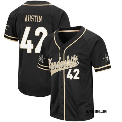 Men's RJ Austin Vanderbilt Commodores Replica Colosseum Baseball Jersey - Black