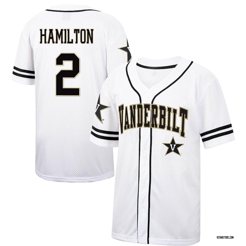 Men's RJ Hamilton Vanderbilt Commodores Replica Colosseum Free Spirited Baseball Jersey - White/Black
