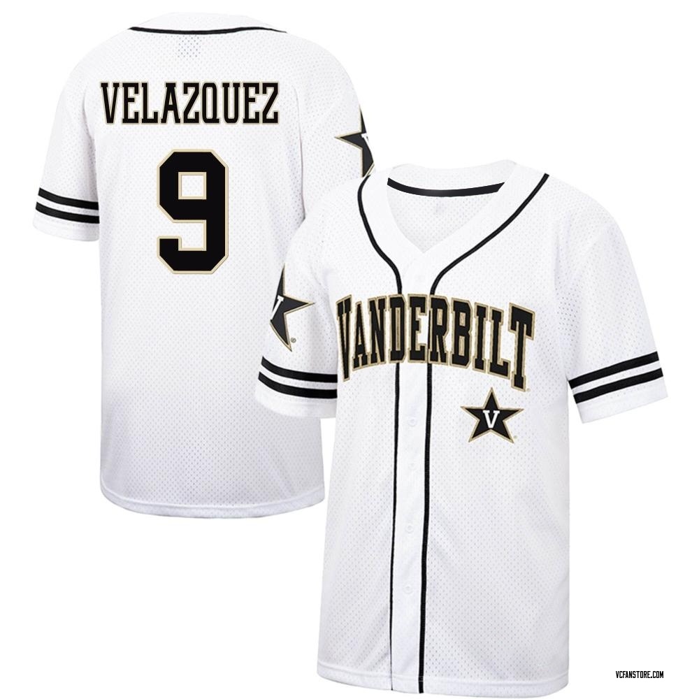 Men's Ray Velazquez Vanderbilt Commodores Replica Colosseum Free Spirited Baseball Jersey - White/Black