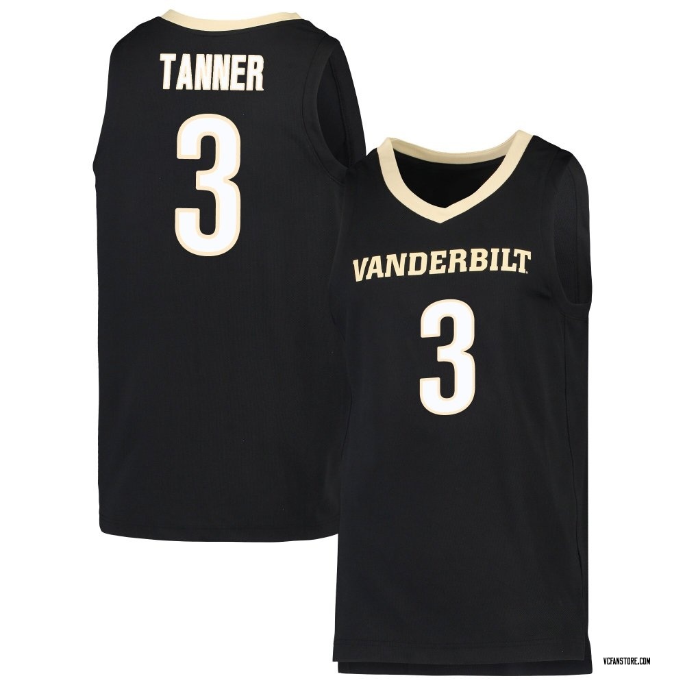 Men's Tyler Tanner Vanderbilt Commodores Replica Basketball Jersey - Black