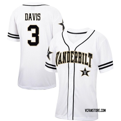 Women's Jayden Davis Vanderbilt Commodores Replica Colosseum Free Spirited Baseball Jersey - White/Black