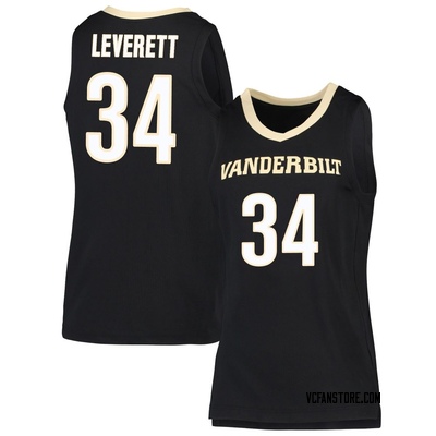 Women's Jayden Leverett Vanderbilt Commodores Replica Basketball Jersey - Black