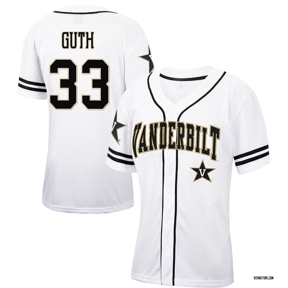 Women's Luke Guth Vanderbilt Commodores Replica Colosseum Free Spirited Baseball Jersey - White/Black