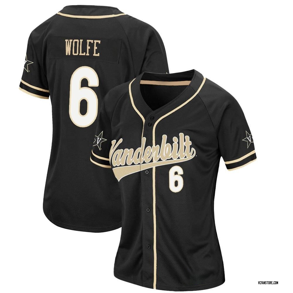 Women's Matt Wolfe Vanderbilt Commodores Replica Colosseum Baseball Jersey - Black