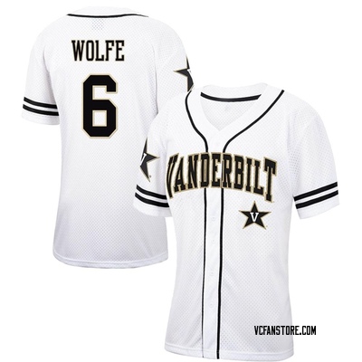Women's Matt Wolfe Vanderbilt Commodores Replica Colosseum Free Spirited Baseball Jersey - White/Black