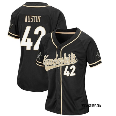 Women's RJ Austin Vanderbilt Commodores Replica Colosseum Baseball Jersey - Black