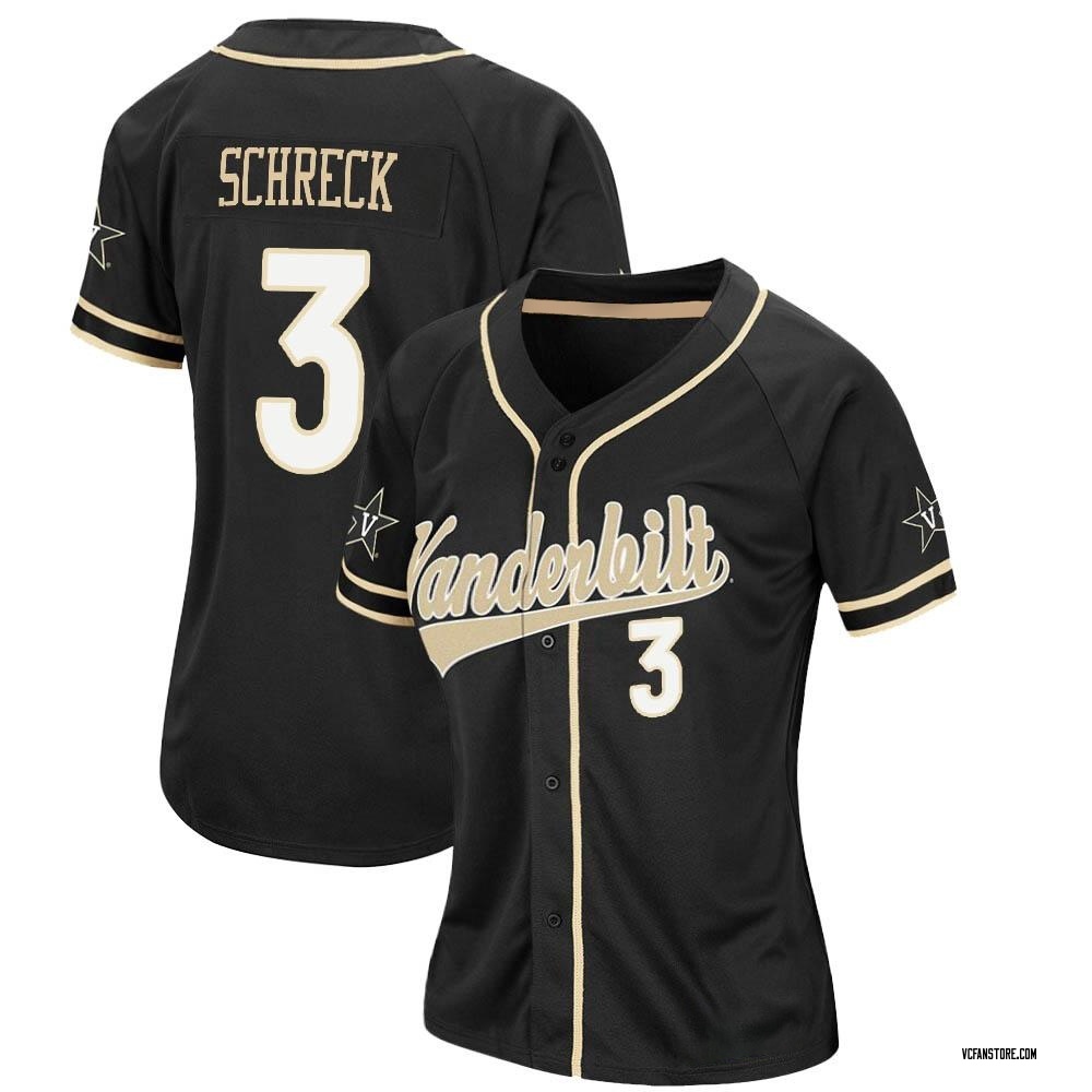 Women's RJ Schreck Vanderbilt Commodores Replica Colosseum Baseball Jersey - Black