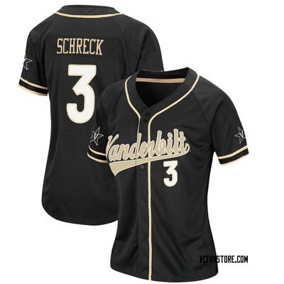 Women's RJ Schreck Vanderbilt Commodores Replica Colosseum Baseball Jersey - Black
