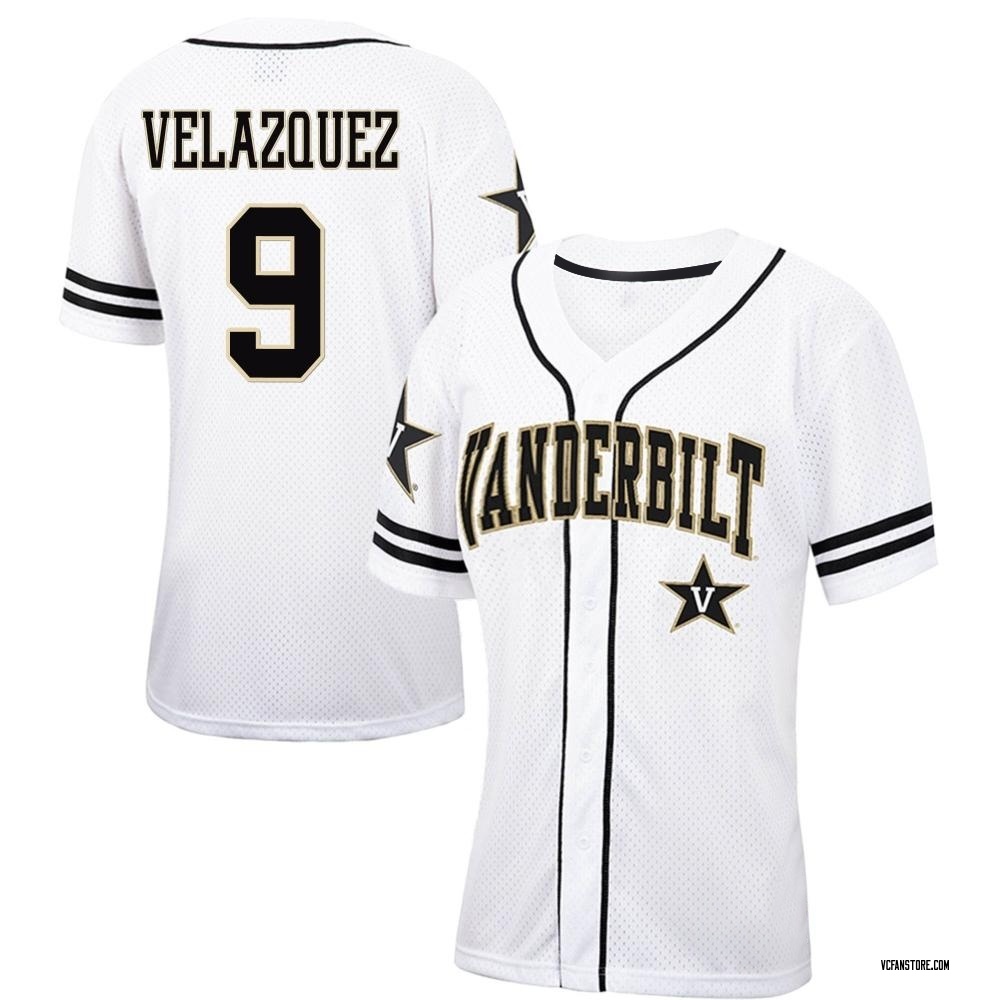 Women's Ray Velazquez Vanderbilt Commodores Replica Colosseum Free Spirited Baseball Jersey - White/Black