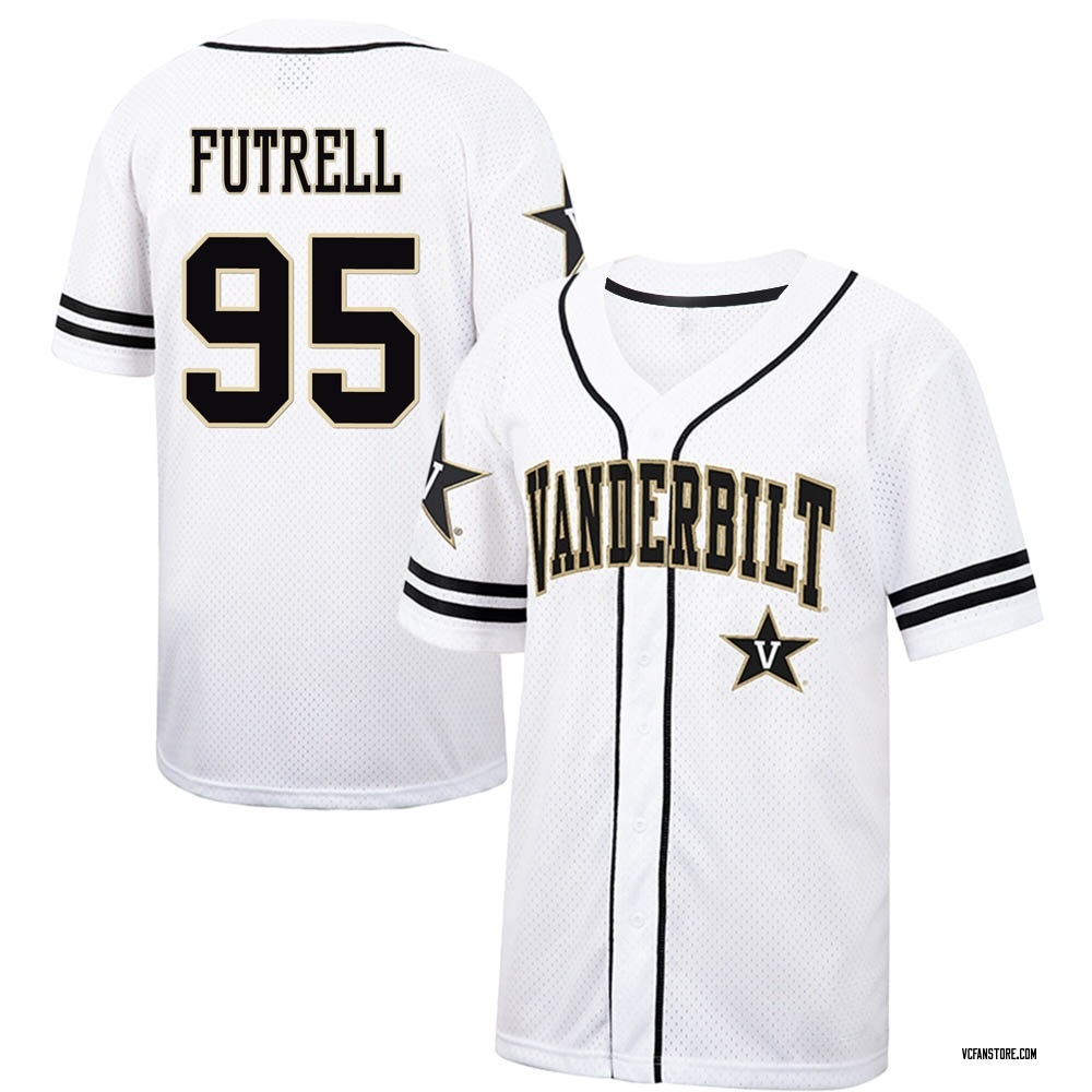 Youth Devin Futrell Vanderbilt Commodores Replica Colosseum Free Spirited Baseball Jersey - White/Black