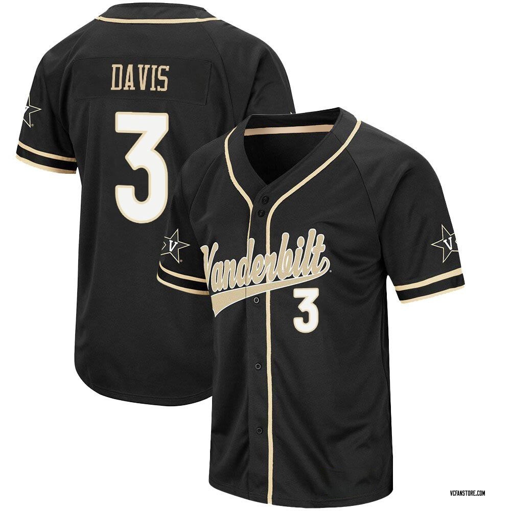 Youth Jayden Davis Vanderbilt Commodores Replica Colosseum Baseball Jersey - Black