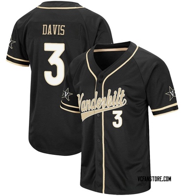 Youth Jayden Davis Vanderbilt Commodores Replica Colosseum Baseball Jersey - Black