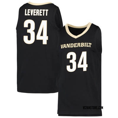 Youth Jayden Leverett Vanderbilt Commodores Replica Basketball Jersey - Black