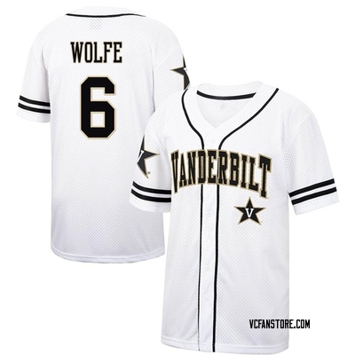 Youth Matt Wolfe Vanderbilt Commodores Replica Colosseum Free Spirited Baseball Jersey - White/Black