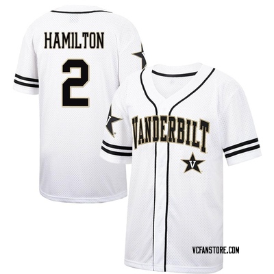 Youth RJ Hamilton Vanderbilt Commodores Replica Colosseum Free Spirited Baseball Jersey - White/Black